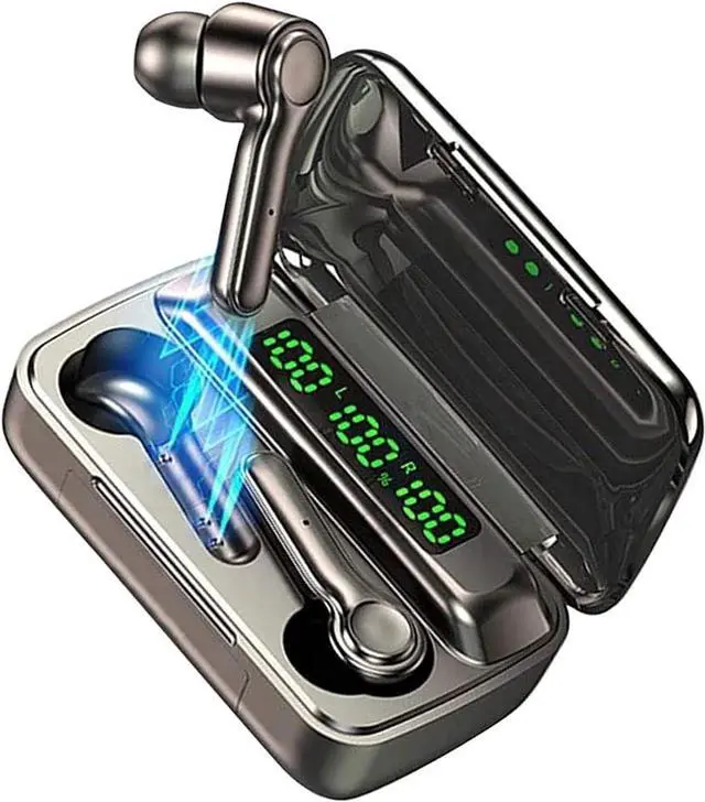 Main image of Wireless Earbuds Bluetooth Headphones Touch Control with Wireless Charging Case IPX7 Waterproof Stereo Earphones in-Ear Built-in Mic Het Premium Deep Bass for Sport Black