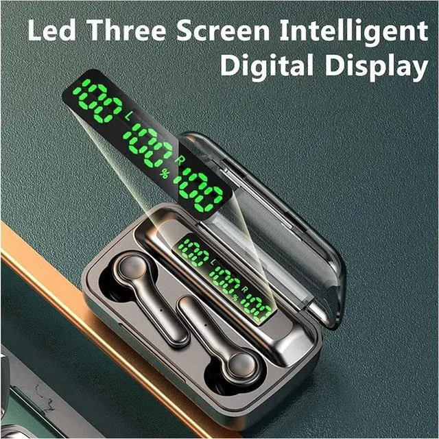 Alt view image 4 of 6 - Wireless Earbuds Bluetooth Headphones Touch Control with Wireless Charging Case IPX7 Waterproof Stereo Earphones in-Ear Built-in Mic Het Premium Deep Bass for Sport Black