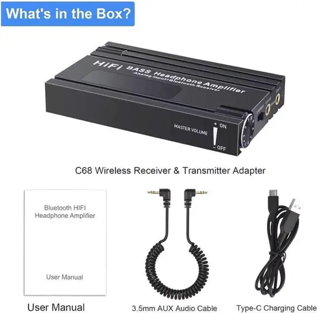 Alt view image 3 of 7 - 600 Bass Headphone Amplifier, Portable Headphone Amplifier with Higher-Fidelity Sound for Musicians Parts B