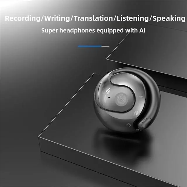 Alt view image 3 of 7 - Hy-T26 Pro AI Translation Earbuds, Wireless Bluetooth 5.0 Real-Time Translator for 75 Languages, Open Ear Design, IPX4 Waterproof(Pink)