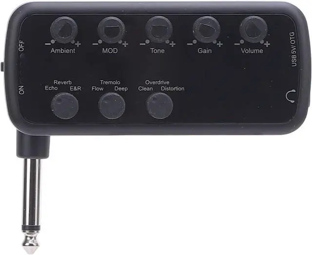 Main image of Professional Headphone Amplifier with Multi Effects, Bass Boost, Overdrive, Distortion, Echo Reverb, Chorus Tremolo for Deep Bass Enhancement Portable Headphone Amp