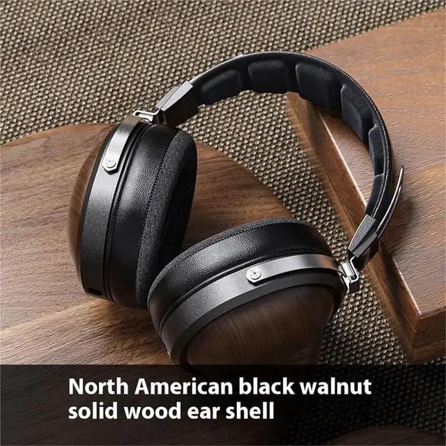 Alt view image 3 of 6 - FT1 Closed-Back Over-Ear Nanowood Fiber Composite Diaphragm Wired Hi-Fi Headphones, Black Wood Ear Cups for Studio(Brown Wood)