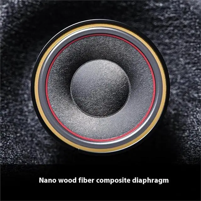 Alt view image 4 of 6 - FT1 Closed-Back Over-Ear Nanowood Fiber Composite Diaphragm Wired Hi-Fi Headphones, Black Wood Ear Cups for Studio(Brown Wood)