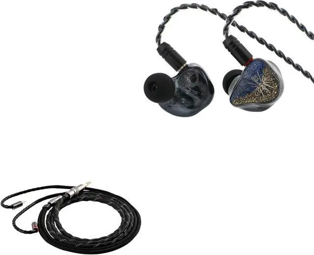 Main image of IFIXAUDIO Kiwi Ears Forteza Monitor Earbuds, 1BA + 2DD HiFi Wired Earbuds DUNU Lyre Mini in Ear Monitor Cable, HiFi Upgrade Earbud Cable (2Pin)