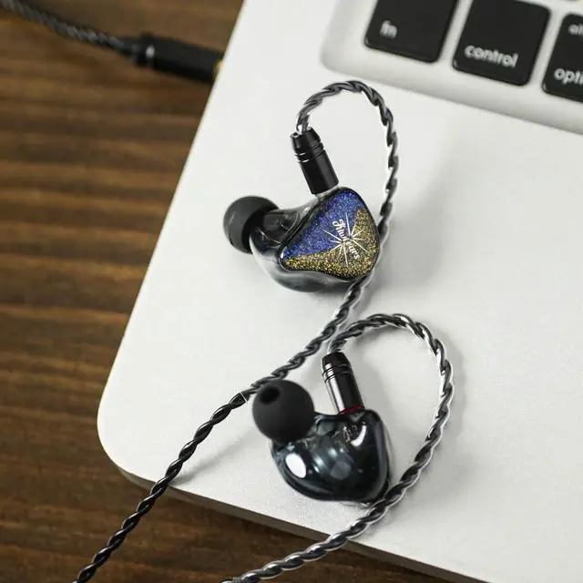 Alt view image 4 of 7 - IFIXAUDIO Kiwi Ears Forteza Monitor Earbuds, 1BA + 2DD HiFi Wired Earbuds DUNU Lyre Mini in Ear Monitor Cable, HiFi Upgrade Earbud Cable (2Pin)