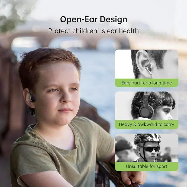 Alt view image 6 of 7 - LOBKIN Active Noise Cancelling Headphones for Kids,Bluetooth 5.4,Kids Headphones Wireless with Mic 50H Playtime AUX Cord Safe Volume Limited Foldable for Boy Girl Travel/School/iPad(with LED Lights)
