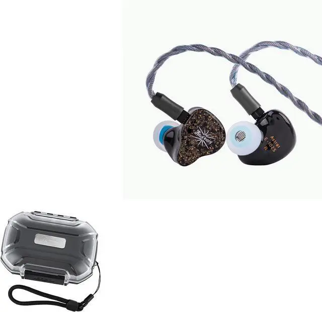Main image of Linsoul Kiwi Ears Astral 1DD+6BA Hybrid in Ear Monitor, Wired Earbuds LC02 in Ear Monitor Case, Portable Earbud Hard Case