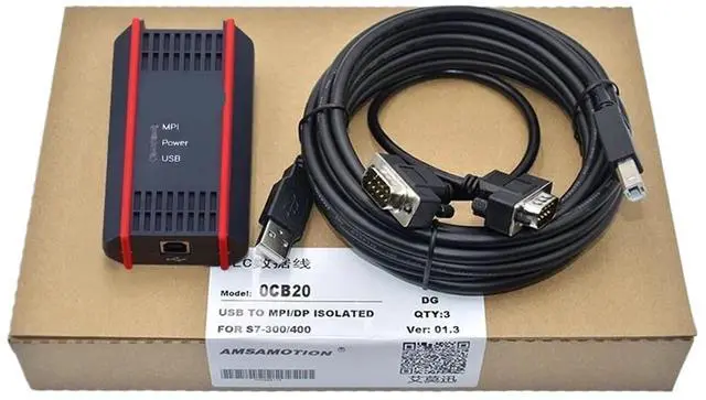 Main image of Magnetical Isolated USB Cable Adapter for S7-200/300/400 RS485 Profibus MPI PPI 9pin 6ES7972-0CB20-0XA0 Magnetic