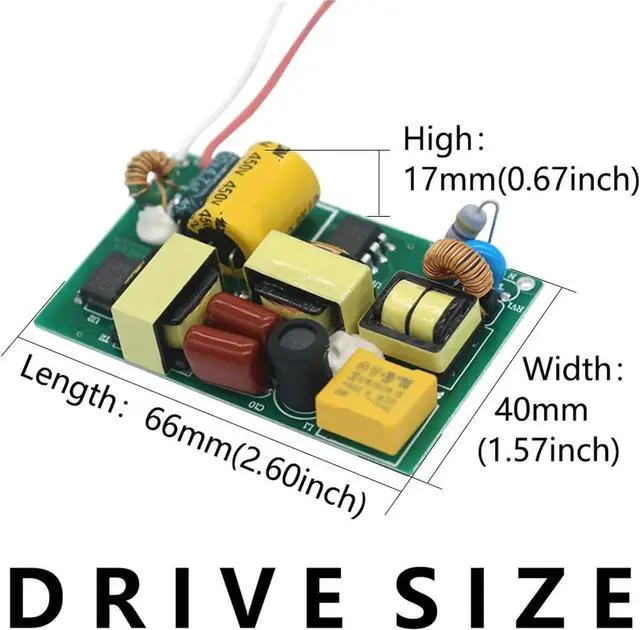 Alt view image 2 of 3 - 36-50W LED Driver 290mA W Power Supply Built-in Constant Current AC200-240V Lighting Transformers 1pcs