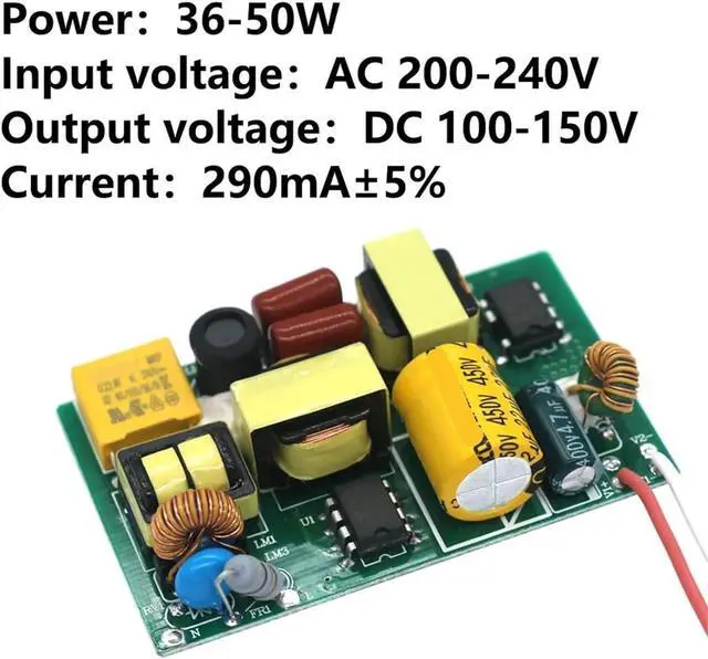 Alt view image 3 of 3 - 36-50W LED Driver 290mA W Power Supply Built-in Constant Current AC200-240V Lighting Transformers 1pcs