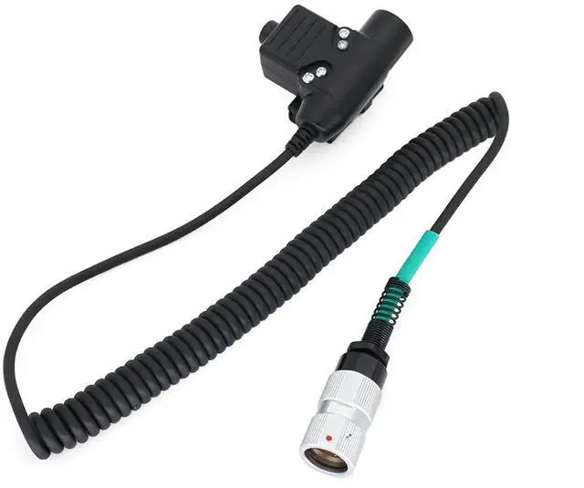 Alt view image 5 of 7 - 6 Pin Plug WalkieTalkie Headsets Adapters U94 PTT Cable for PRC152 Two WayRadio U94 PTT Adapters Cable