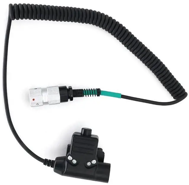 Alt view image 6 of 7 - 6 Pin Plug WalkieTalkie Headsets Adapters U94 PTT Cable for PRC152 Two WayRadio U94 PTT Adapters Cable