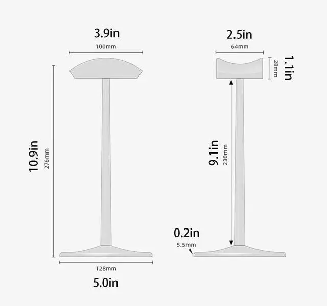 Alt view image 2 of 7 - Headphone Stand, Headset Stand & Durable Headset Holder, Universal Headphone Holder with Storage Base for Gaming