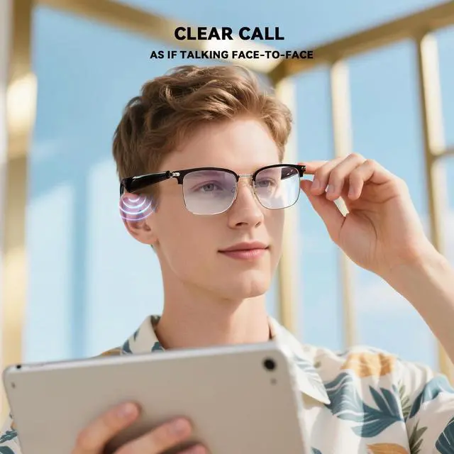 Alt view image 5 of 7 - Smart Bluetooth Glasses for Women Audio Speaker Bluetooth Eyeglasses Glasses with Speakers Smart Glass Blue Tooth Sunglasses Gafas Inteligentes para Hombre