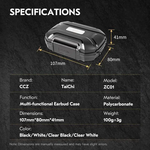 Alt view image 7 of 7 - kz za12 in Ear Monitor Headphones and ccz Taichi Portable IEM case