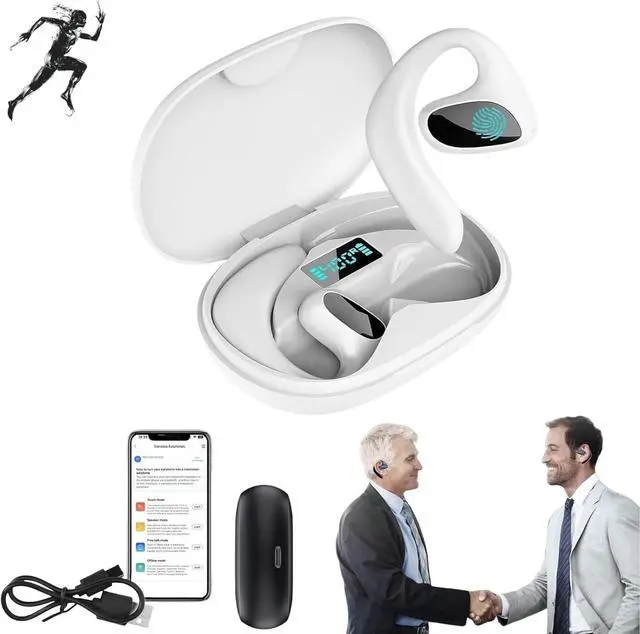Main image of Talkbuds Translator, 2025 Upgraded Ai Translation Earbuds Real Time, Qinux Talkbuds, Ultra-Long Battery Life, 144 Languages High Accuracy Translator for Travel Business Learning (White)