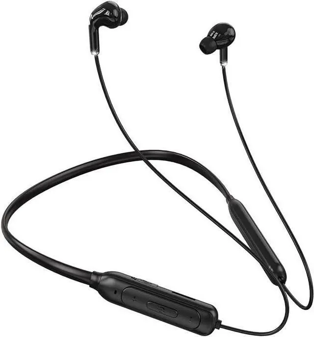 Main image of Wireless Bluetooth Earbuds Neckband Headphones,Active Noise Cancellation & ENC Call Noise Cancellation,IPX5 Waterproof Support inserting TF card to play,25 Hrs HD Talktime for Working Workout,Black