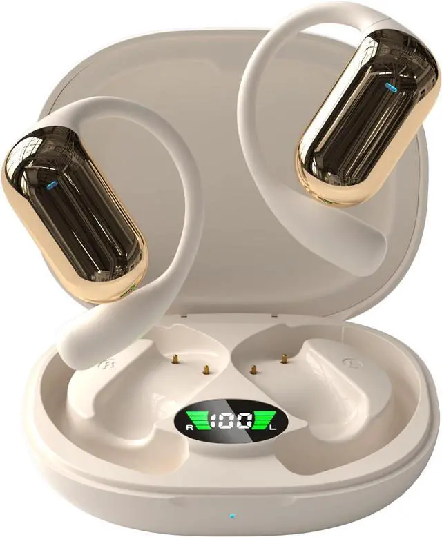 Alt view image 4 of 6 - OWS Private Model New Wireless Open Non in-Ear Noise Reduction Sports Ear Hook Bluetooth Headset Ultra-Long Life Battery