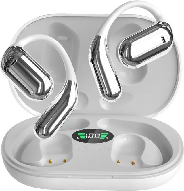 Alt view image 5 of 6 - OWS Private Model New Wireless Open Non in-Ear Noise Reduction Sports Ear Hook Bluetooth Headset Ultra-Long Life Battery