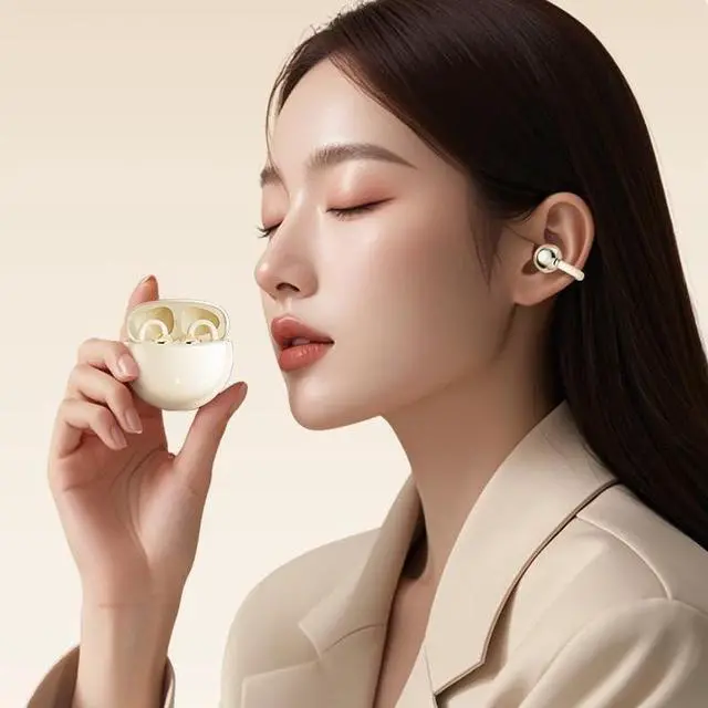 Alt view image 2 of 7 - Open Ear Bluetooth Earbuds with Ear Clips, Bluetooth 5.4 Wireless Ultra-Lightweight Clip-On Earphones, Open Air Design Headphones for Running Gym Workouts - 40H Playtime