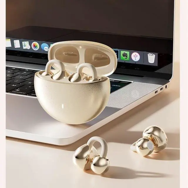 Alt view image 3 of 7 - Open Ear Bluetooth Earbuds with Ear Clips, Bluetooth 5.4 Wireless Ultra-Lightweight Clip-On Earphones, Open Air Design Headphones for Running Gym Workouts - 40H Playtime