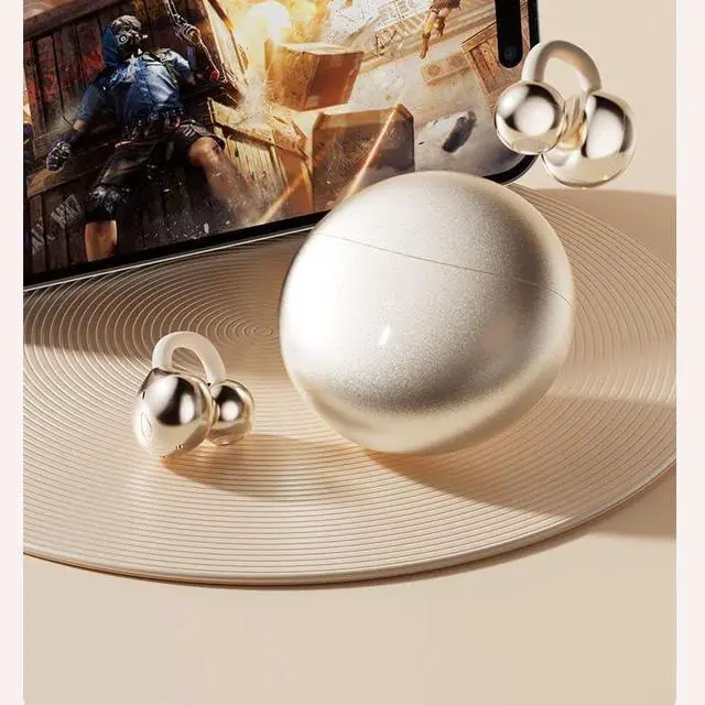 Alt view image 5 of 7 - Open Ear Bluetooth Earbuds with Ear Clips, Bluetooth 5.4 Wireless Ultra-Lightweight Clip-On Earphones, Open Air Design Headphones for Running Gym Workouts - 40H Playtime