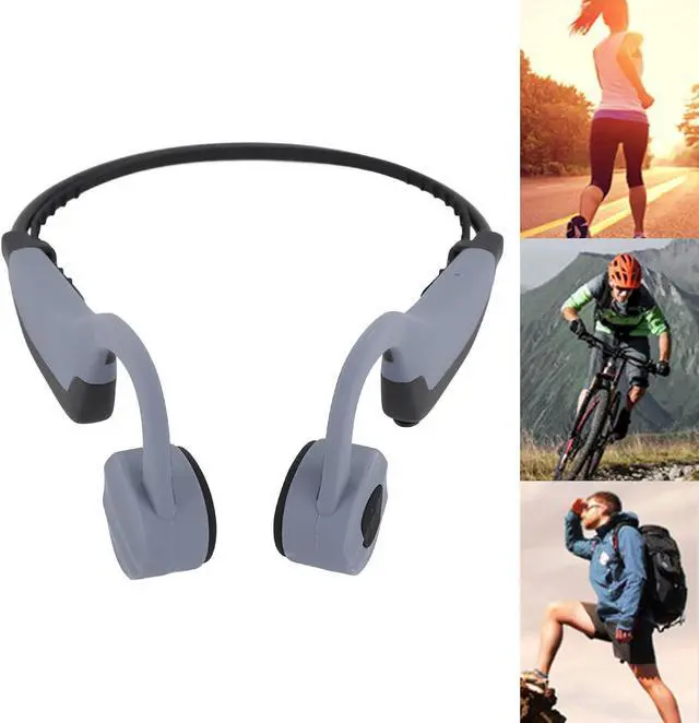 Alt view image 5 of 7 - Yoidesu Bone Conduction Headphones,IPX8 Water Proof Wireless Earbuds, 16G Memory, Open Ear Headphones Bluetooth 5.0 with Mic, for Running, Cycling, Hiking, Gym, Workout (Gray)