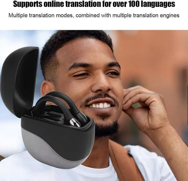 Alt view image 2 of 7 - M62 Language Translator Earbuds, 133 Languages Real Time Two Way Cordless Bluetooth Translation Device with App, TWS Noise Reduction, Voice Control, Ideal for Travel and Business