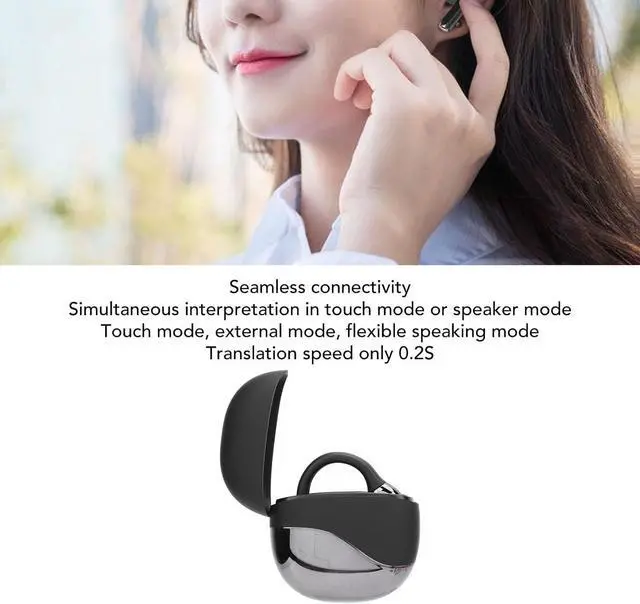 Alt view image 3 of 7 - M62 Language Translator Earbuds, 133 Languages Real Time Two Way Cordless Bluetooth Translation Device with App, TWS Noise Reduction, Voice Control, Ideal for Travel and Business