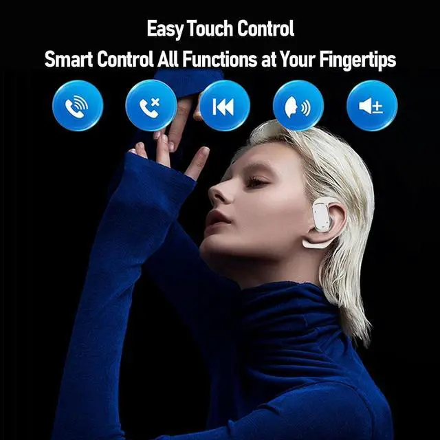 Alt view image 3 of 7 - Real Time AI Language Translator Earbuds 144 Languages and Dialects Translation Earbuds APP Enabled Portable Translator Earbuds Device for Travel Business Study 60H Battery (White)