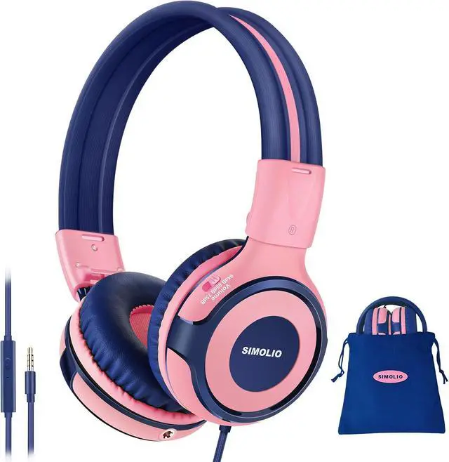 Alt view image 2 of 7 - SIMOLIO Wired & Bluetooth Kids Headphones Bundles, Safe Volume, HD Mic Stereo Sound, Adjustable Headband, Foldable Durable Children Headsets for Travel School