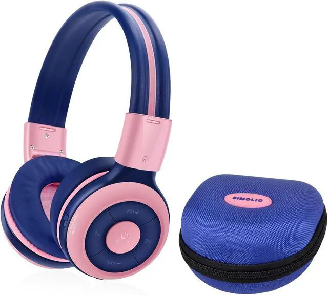Alt view image 6 of 7 - SIMOLIO Wired & Bluetooth Kids Headphones Bundles, Safe Volume, HD Mic Stereo Sound, Adjustable Headband, Foldable Durable Children Headsets for Travel School