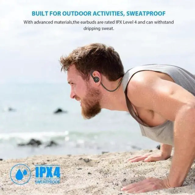 Alt view image 5 of 6 - Wireless Headset Sports Earphones Compatible with Motorola Razr Ultra (2025), Hands-Free Mic Neckband Headphones Earbuds Hi-Fi Sound