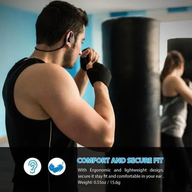 Alt view image 6 of 6 - Wireless Headset Sports Earphones Compatible with Motorola Razr Ultra (2025), Hands-Free Mic Neckband Headphones Earbuds Hi-Fi Sound