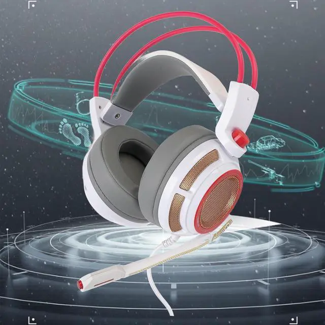 Alt view image 2 of 7 - Yoidesu Gaming Headset with Microphone, Over Ear Headphones with 7.1 Surround Sound Multi Channel Vibrating, USB Headsets LED Light for Laptop & PC with Game Lovers