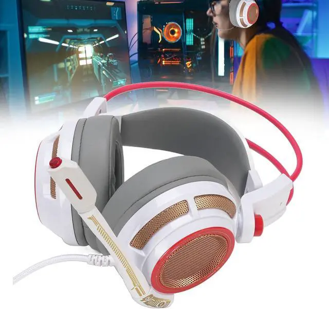 Alt view image 5 of 7 - Yoidesu Gaming Headset with Microphone, Over Ear Headphones with 7.1 Surround Sound Multi Channel Vibrating, USB Headsets LED Light for Laptop & PC with Game Lovers