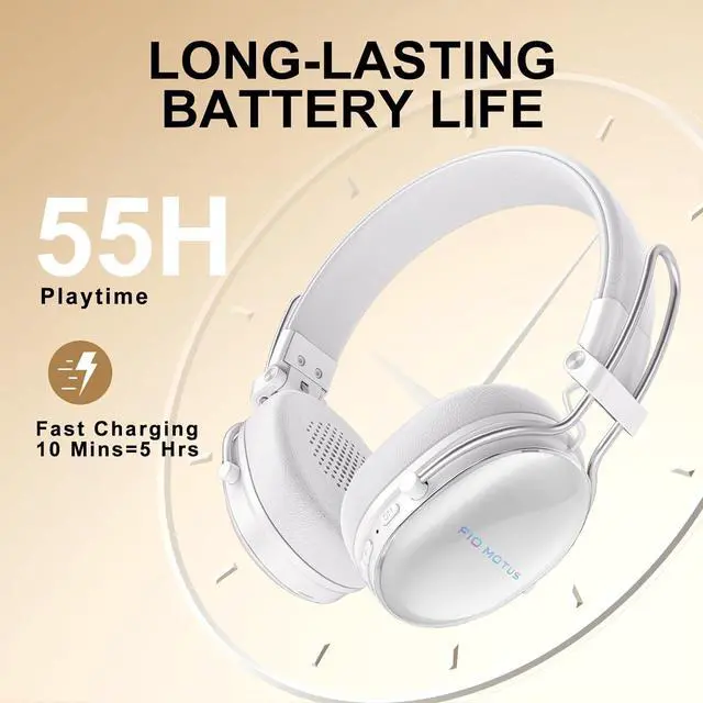 Alt view image 3 of 7 - FM30 Active Noise Cancelling On Ear Headphones with FM20, Wireless Over Ear, Hi-Res Sound, Custom EQ via App, 130H Playtime, Comfortable Fit, for Travel Home Office
