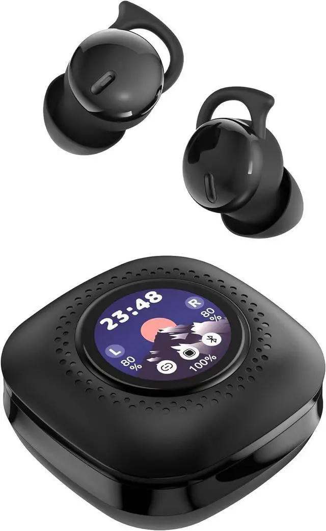 Main image of Sleep Headphones, Invisible Sleep Earbuds for Side Sleepers,Small Comfortable Fit Noise Blocking,Bluetooth 5.3 Wireless Earbuds with Smart Touch Screen Case, Ear Buds for Sleeping - Black