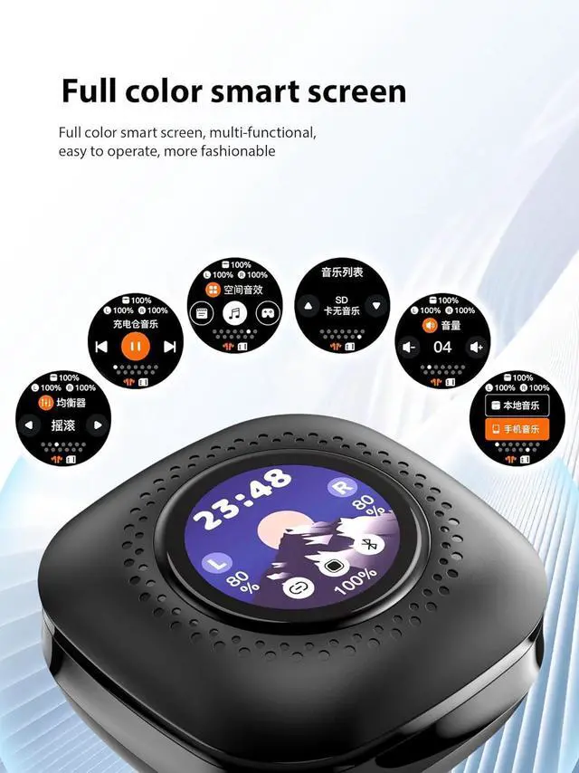 Alt view image 4 of 7 - Sleep Headphones, Invisible Sleep Earbuds for Side Sleepers,Small Comfortable Fit Noise Blocking,Bluetooth 5.3 Wireless Earbuds with Smart Touch Screen Case, Ear Buds for Sleeping - Black