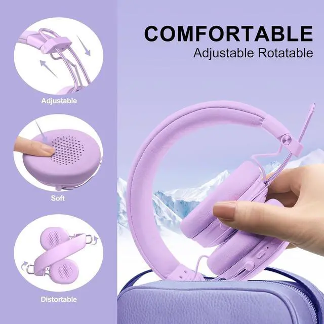 Alt view image 4 of 7 - FM30 Active Noise Cancelling On Ear Headphones with FM20, Wireless Over Ear, Hi-Res Sound, Custom EQ via App, 130H Playtime, Comfortable Fit, for Travel Home Office