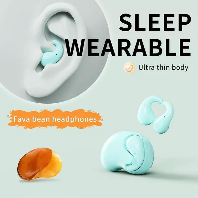 Alt view image 4 of 6 - Invisible Sleep Earbuds with Noise Cancelling, Bluetooth 5.3 Wireless Earphones for Side Sleepers, Sleep Headphones with Long Battery Life, Sleeping Headphones for Travel (Blue)