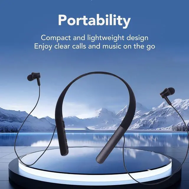 Alt view image 4 of 7 - Yoidesu Lightweight BT Neckband Earbuds, Ergonomic Design, Assistive Hearing, Different Sizes Ear Tips, with Cleaning Tool, for Convenient User Experience