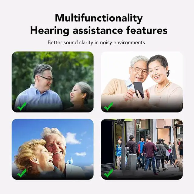 Alt view image 5 of 7 - Yoidesu Lightweight BT Neckband Earbuds, Ergonomic Design, Assistive Hearing, Different Sizes Ear Tips, with Cleaning Tool, for Convenient User Experience