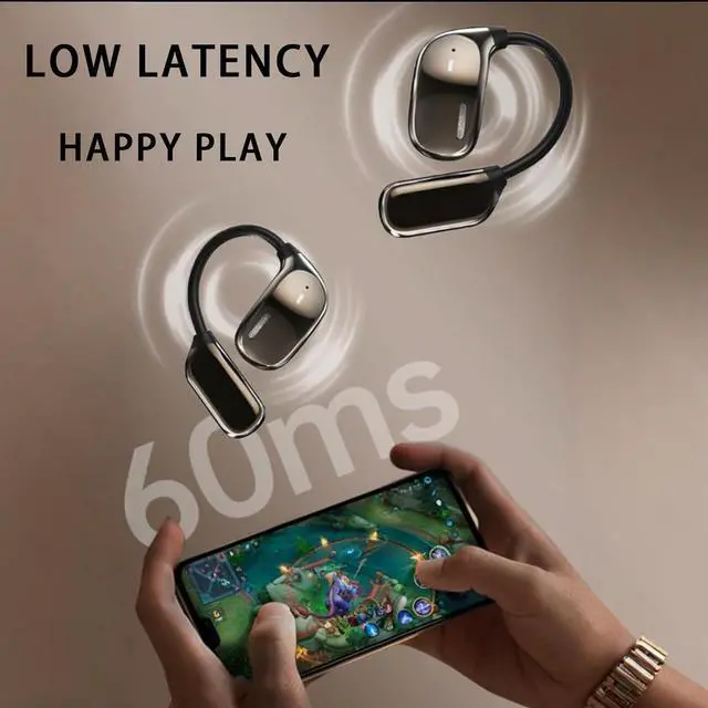 Alt view image 6 of 7 - Kngdrt Circularcite Open Ear Earbuds, Ai Translation 144 Languages, Xp2 Ear Buds, True Wireless Open Ear Earbuds Bluetooth 5.4, Ipx5 Waterproof for Running, Fitness (Black+White)