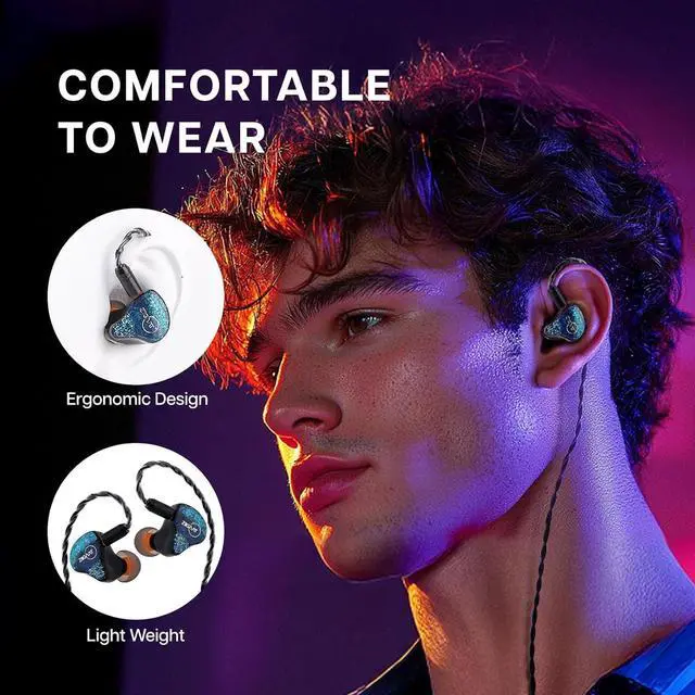 Alt view image 4 of 7 - Linsoul ZiiGaat x Fresh Reviews Arete in Ear Monitor, 1DD+4BA Hybrid Earphone IEM + Tripowin Zonie IEM Cable, 16 Core Silver Plated Earphone Upgraded Cords