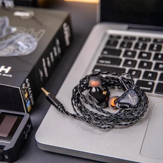 Alt view image 5 of 7 - Linsoul ZiiGaat Lush in Ear Monitor, 1DD+4BA Hybrid Earphone IEM(Silver Blue) Tripowin Zonie IEM Cable, 16 Core Silver Plated Earphone Upgraded Cords(2pin 0.78mm, 3.5mm)(Moss)