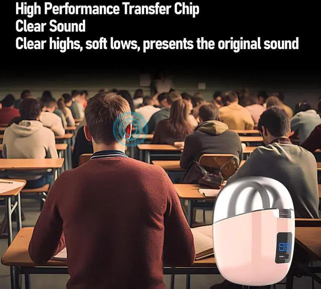 Alt view image 2 of 7 - Wireless Earbuds, Ergonomic Sound Amplifier Earbuds Wireless Bluetooth with Secure Fit Earhooks for Calls and Music in Noisy Environments