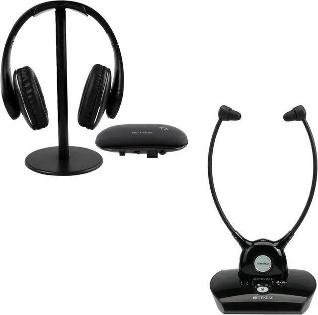 Main image of Retekess TA008 TV Headphones for Seniors Bundle TA005P Wireless Headphones for TV, Clear Sound Quality, Wireless Headphones for Elderly