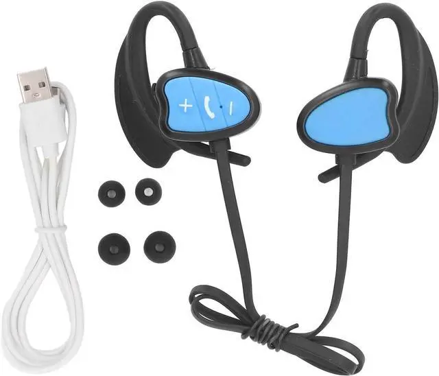 Main image of Swimming Headphones, Silicone IPX8 Water Proof Noise Reduction Swimming Earbuds with 32GB Memory Wireless Underwater Headphones for Diving Running Surfing Cycling (Blue)