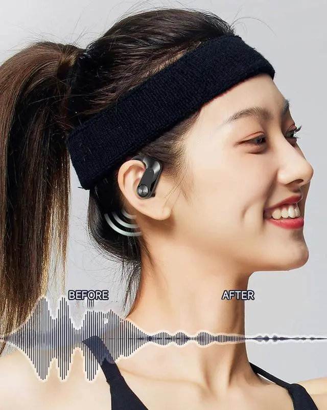 Alt view image 3 of 7 - Bluetooth Wireless Earbuds Over Ear Headphones with Display Case - Hi-Res Surround Sound, All-Day Comfort & Multi-Format Playback for Gaming, Video & Music